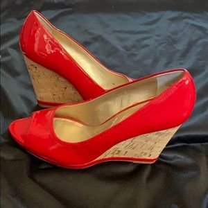 Red Tahari Wedges